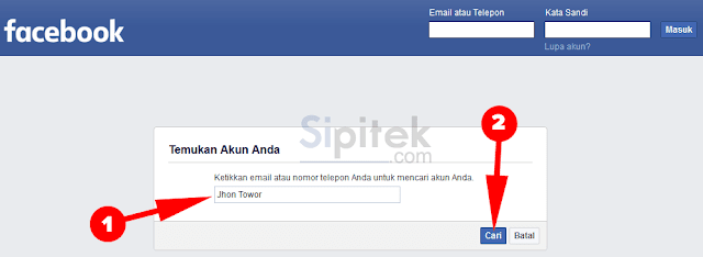 Lupa Kata Sandi Facebook Lupa Kata Sandi Facebook