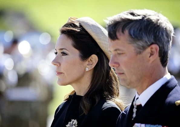 Crown Prince Frederik and Crown Princess Mary attended the traditional wreath-laying ceremony Princess Mary wore Ralph Lauren floral dress