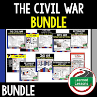 The Civil War, Sectionalism, Google Activities, American History Timelines, American History Word Walls, American History Test Prep, American History Outline Notes, American History by President Research, American History Mapping Activities, American History Biography Profiles, American History Interactive Notebooks