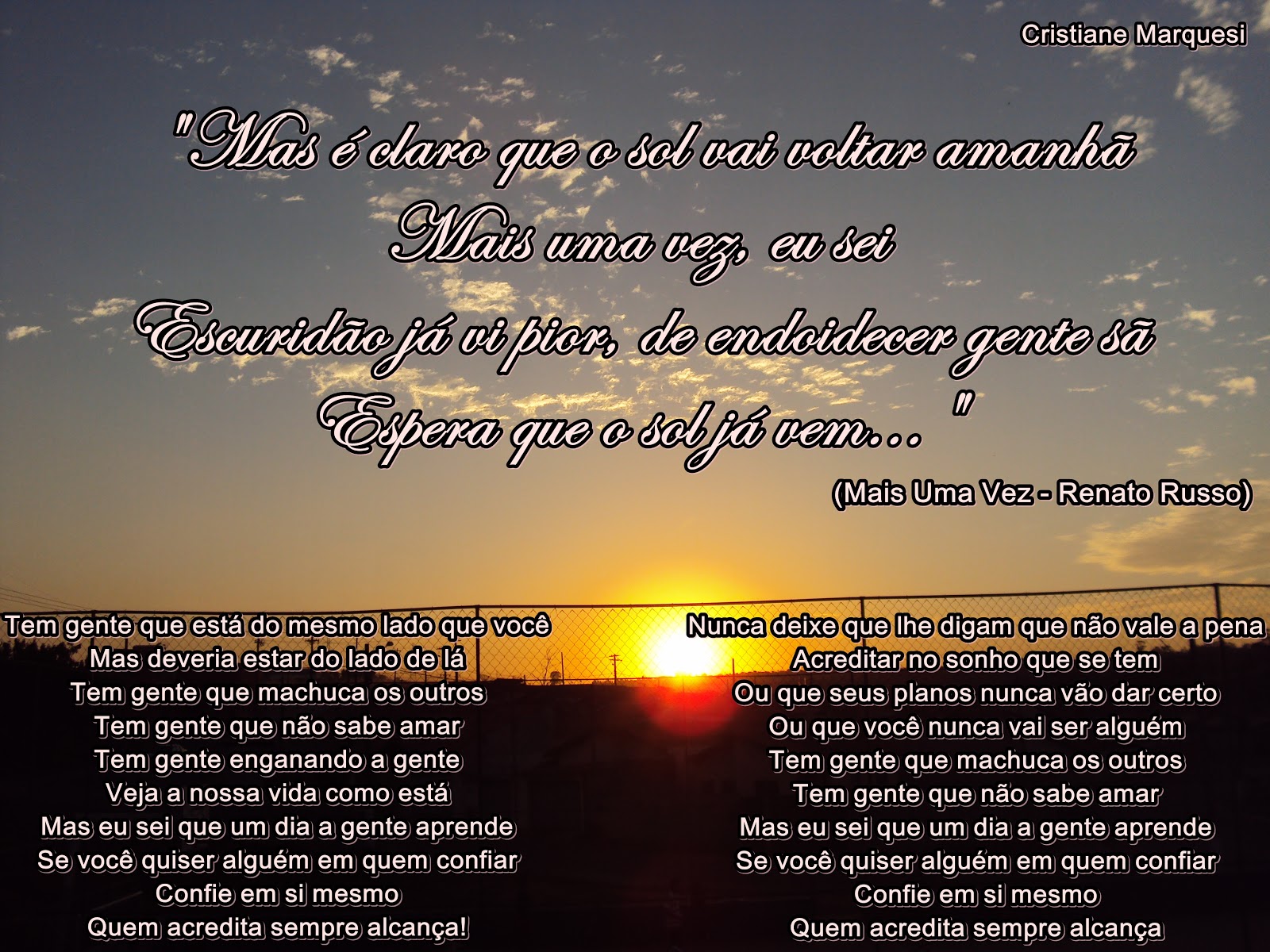 Mas E Claro Que O Sol Letra - FDPLEARN