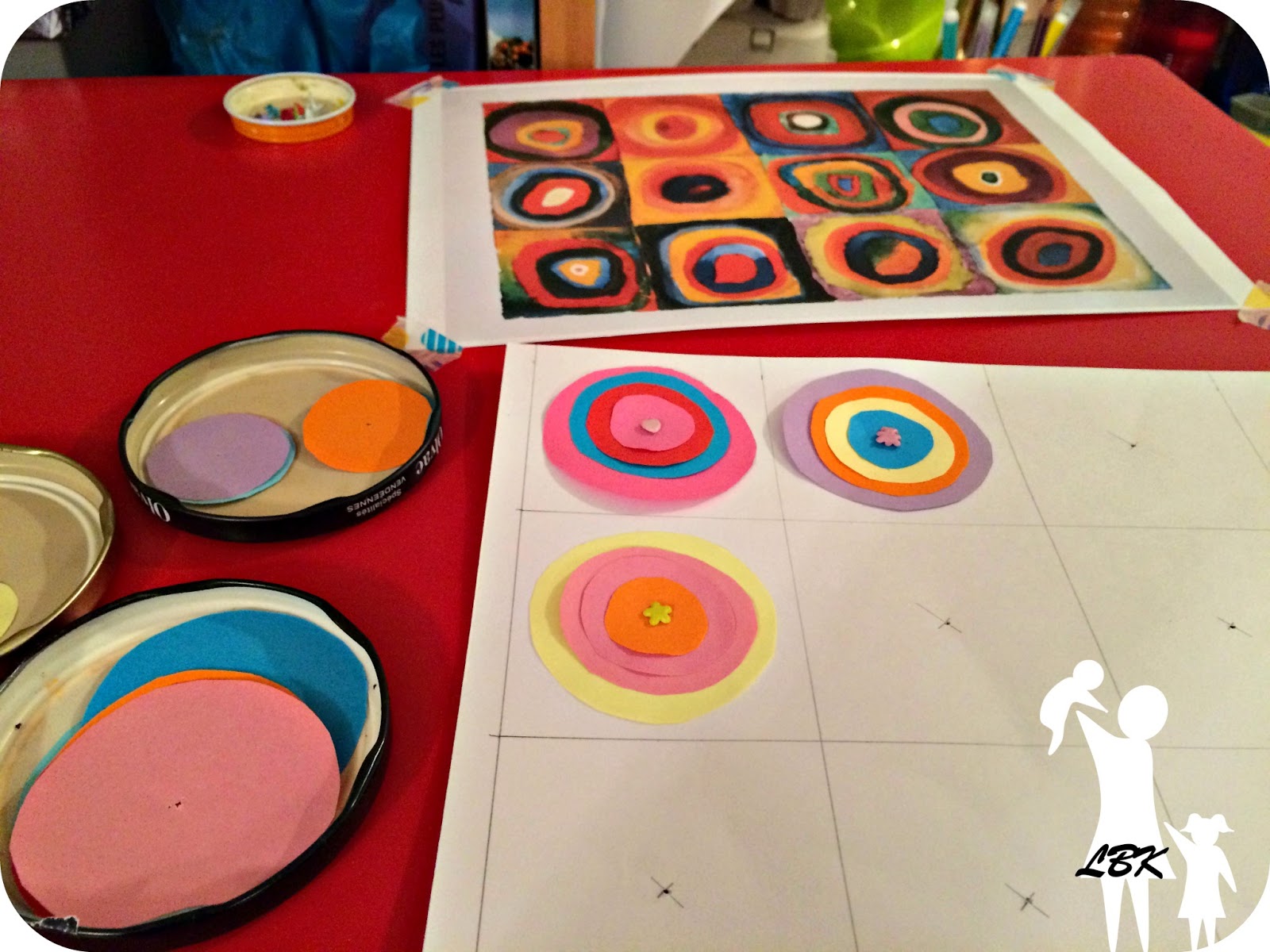 étude De Couleurs Carrés Avec Cercles Concentriques Carrés avec cercles concentriques - Kandinsky [Interprèt'Art #2]