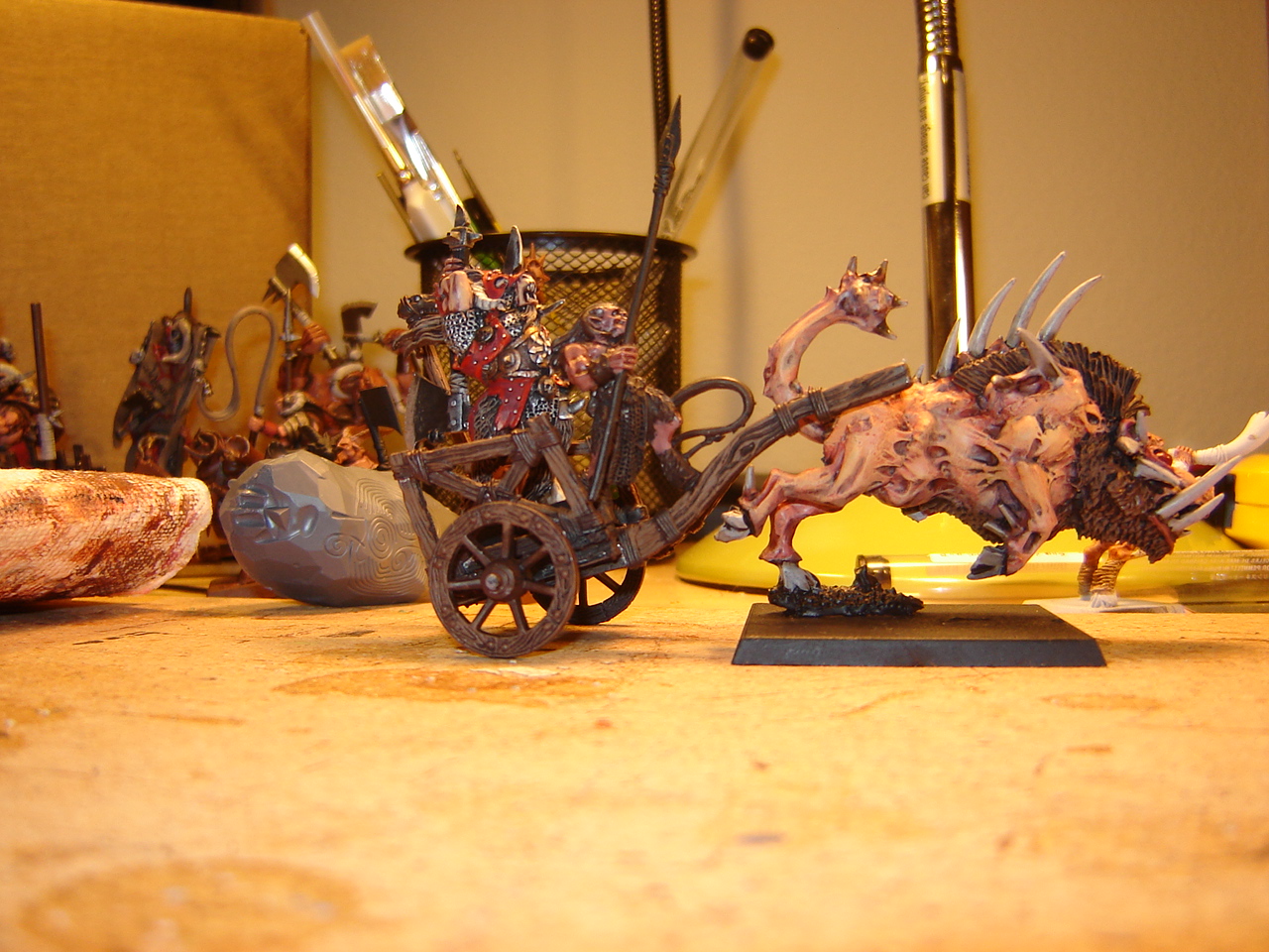 The Company of the Damned: Wargor on Razorgor Chariot WIP