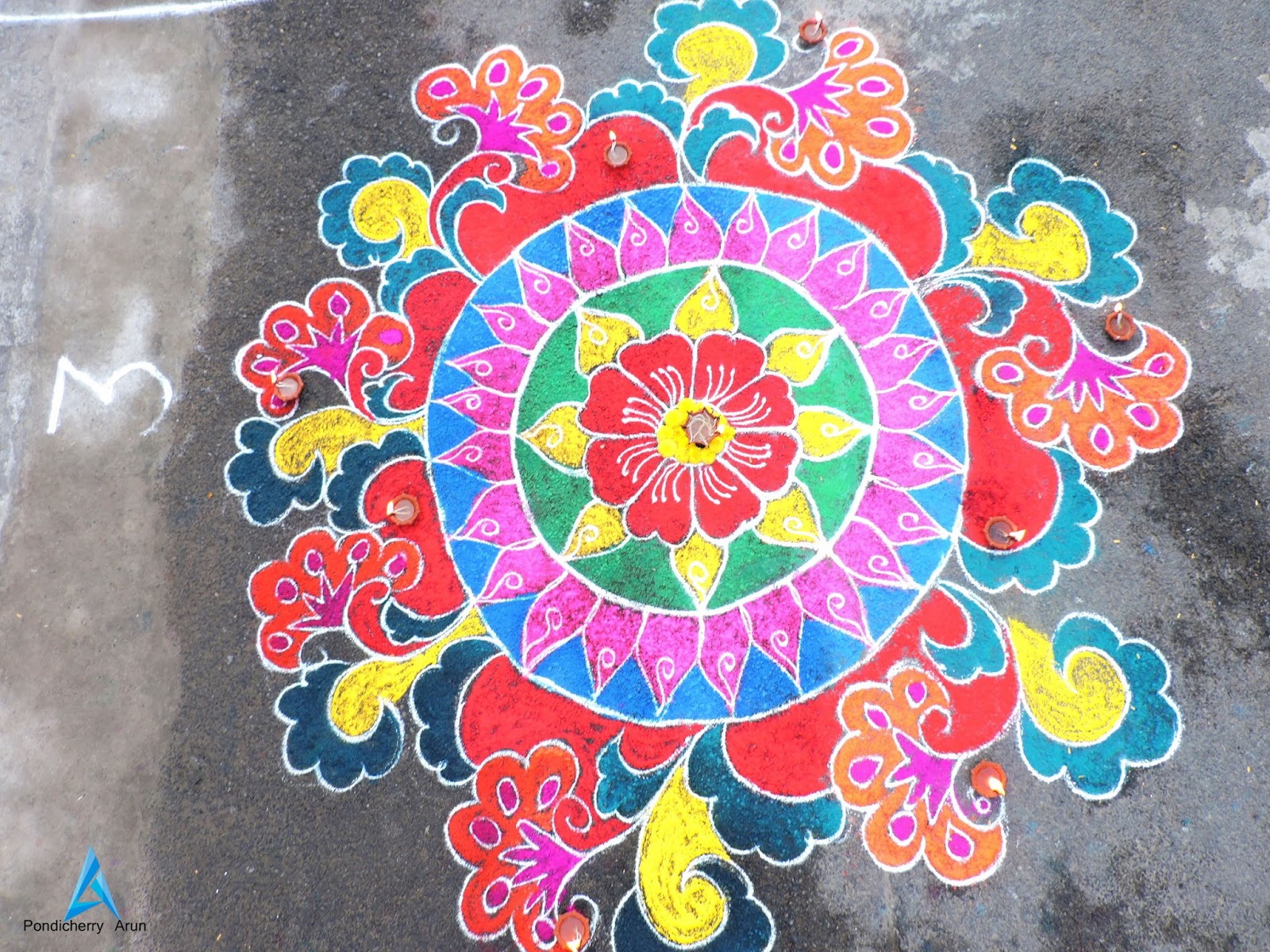 Womens Day Kolam Competition at Pondicherry Court 05.03.16