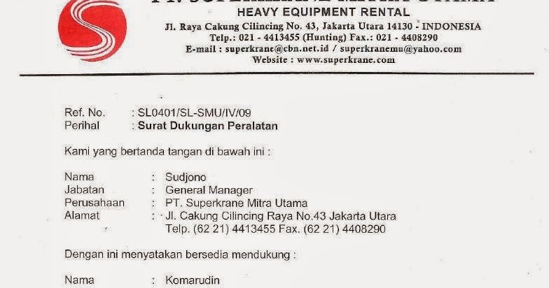 Contoh Surat Meminta Dukungan Contoh Surat