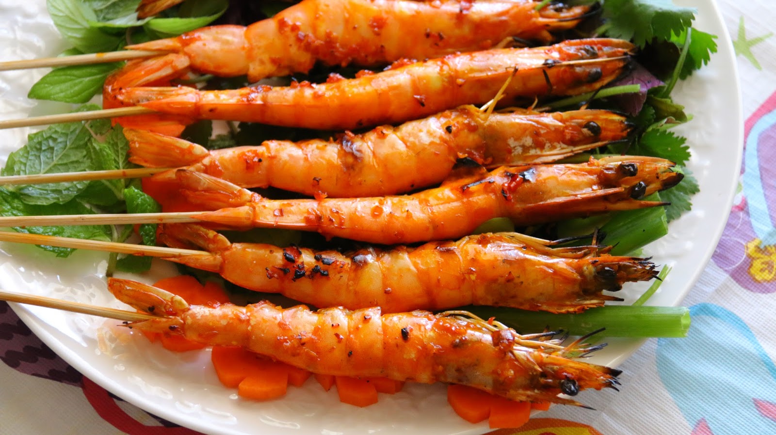 Boriville Grilled Satay Prawns (Tôm Nướng Sa tế ) Recipe