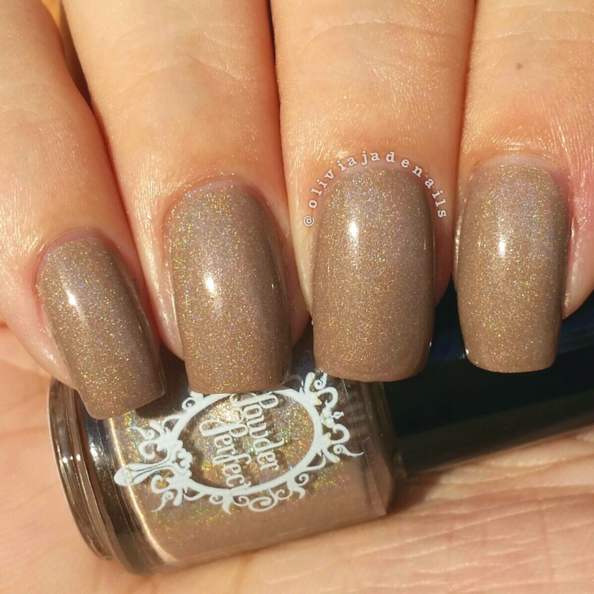 Powder Perfect Woodcutter swatched by Olivia Jade Nails
