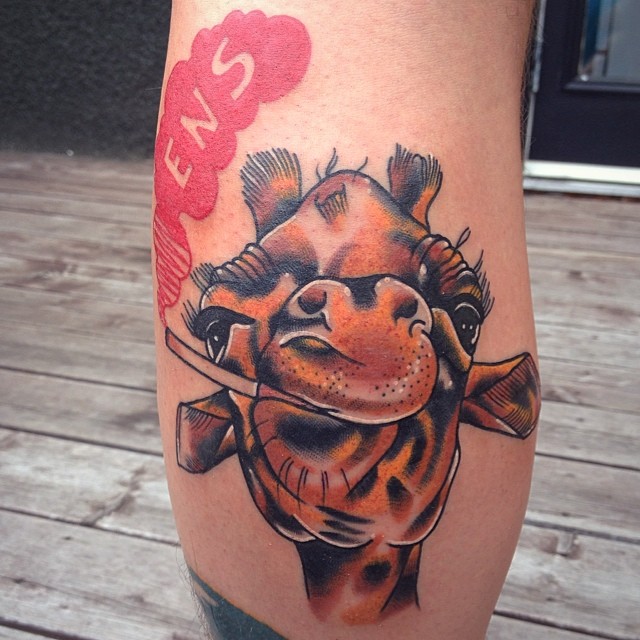 tatuagem de girafa tatuagem de girafa
