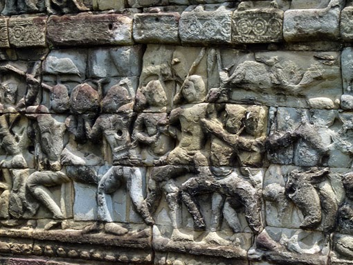 Khmer warrior relief
