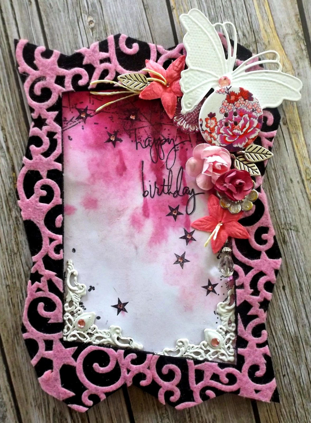 Colourblast! Felt frame birthday card