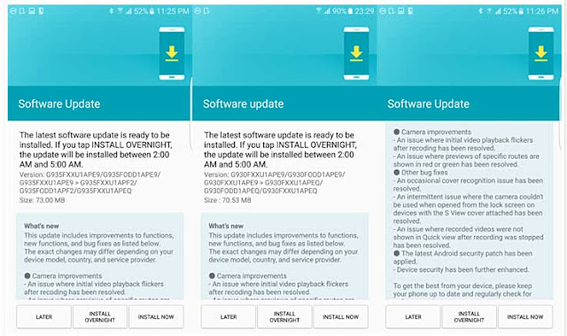 Galaxy S7 / S7 edge mendapat update patch keamanan, dan perbaikan kamera terbaru