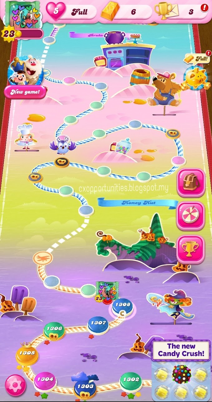 Candy Crush Satu Tiga Kosong Lapan