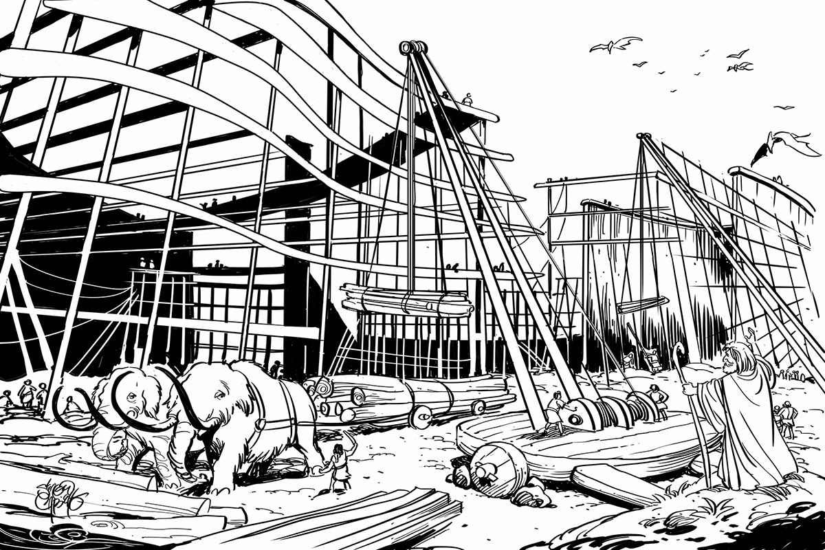 Coloring Pages Noahs Ark Noah S Christianity Bible Dove