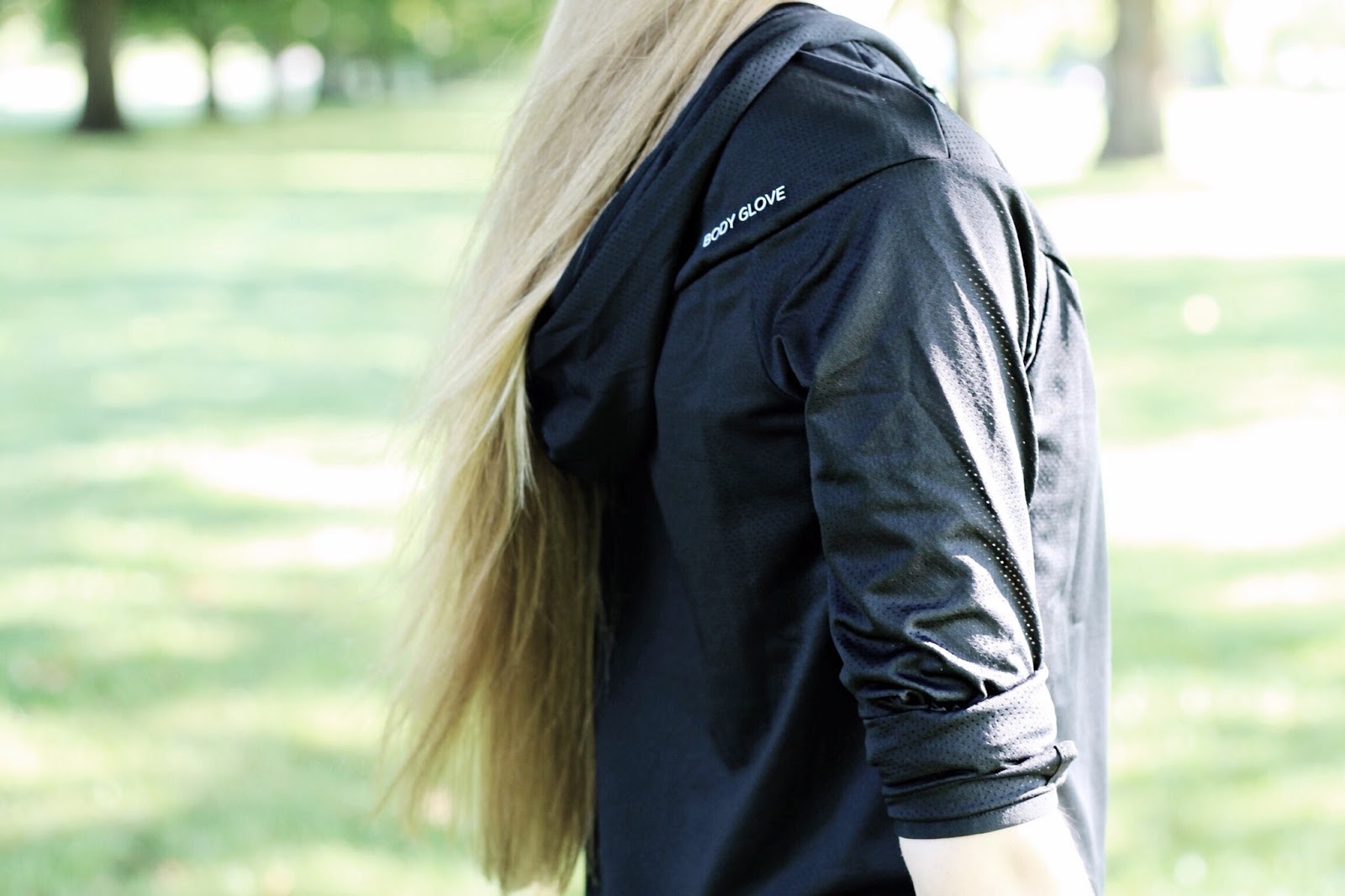 Body Glove Activewear Body Glove Chinook Mesh Black Hooded Top