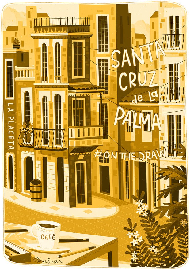 Ilustraciones de La Palma por Steve Simpson