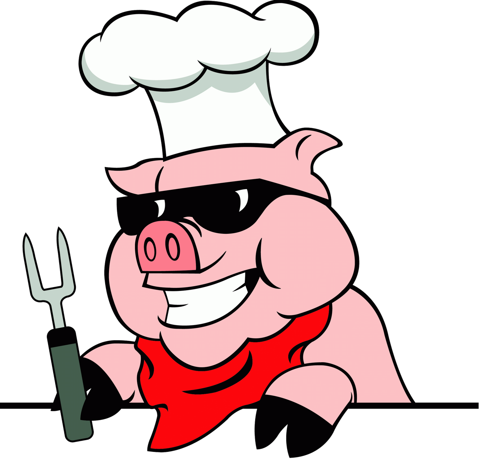 pig eating clipart - photo #3