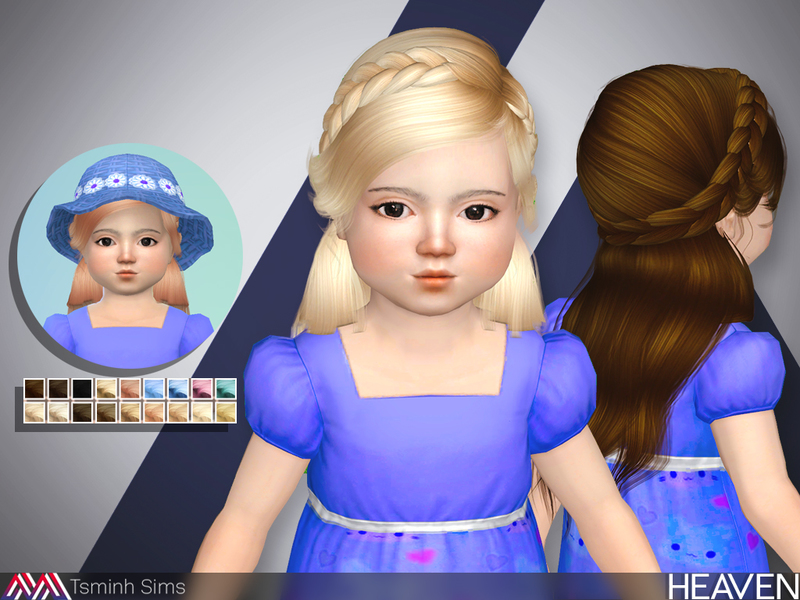 Sims 4 CC's The Best Heaven ( Hair 33 toddler ) by TsminhSims