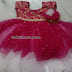 Pink and White Kids Frock