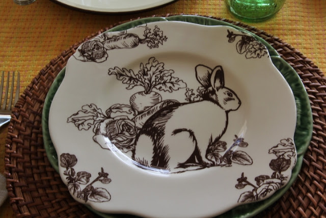 Spring Bunny Table-Bargain Decorating with Laurie