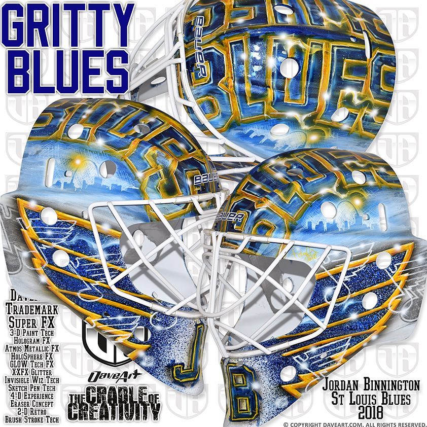 I Love Goalies! Jordan Binnington 201819 Mask