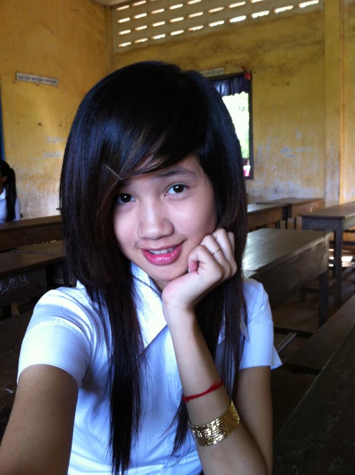 Khmer Facebook Girl Youko Saki Lin Facebook Cute Girl Student Uniform