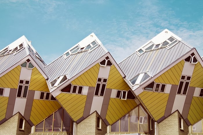 Rotterdam Cube Houses — Holland The Cubic Houses are a curious and magnificent architectural wonder located in Rotterdam, Netherlands.