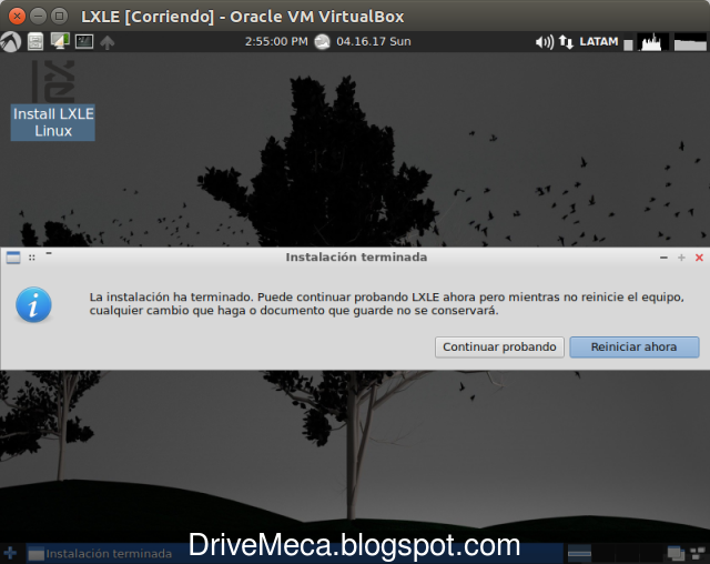 DriveMeca instalando LXLE paso a paso