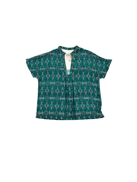 Ace & Jig Atwood Top in Emerald/Sky