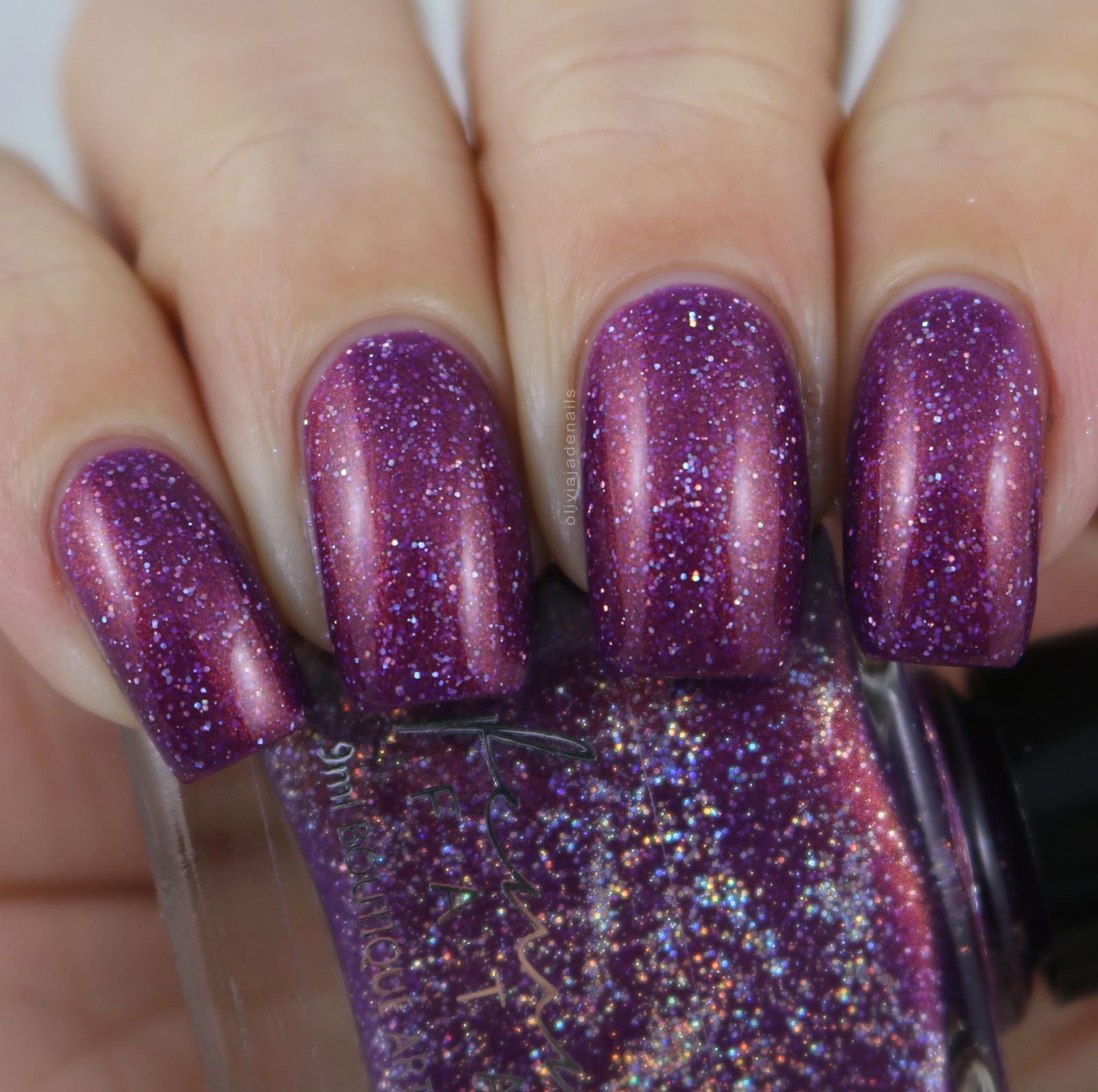 Femme Fatale Cosmetics Darling Eve swatched by Olivia Jade Nails