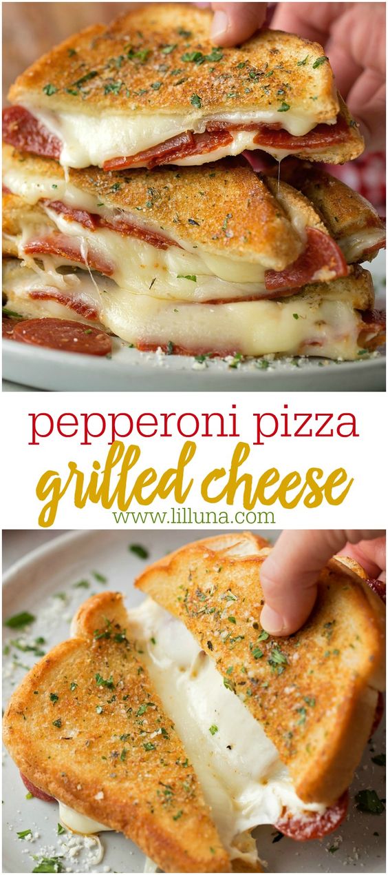 PEPPERONI PIZZA GRILLED CHEESE Recipes Bella Lie