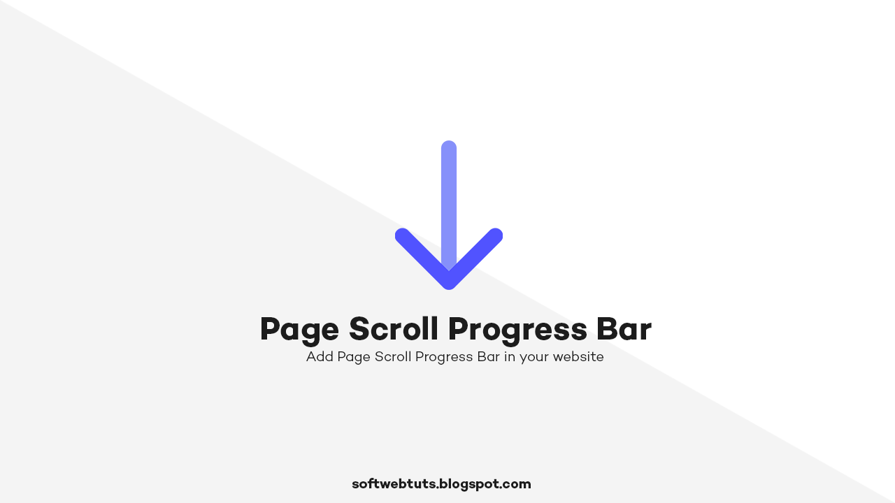 How to add page scroll progress bar in blogger
