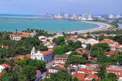 Vista das duas cidades Recife e Olinda