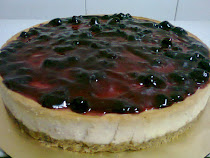 Baked blueberry cheese cake