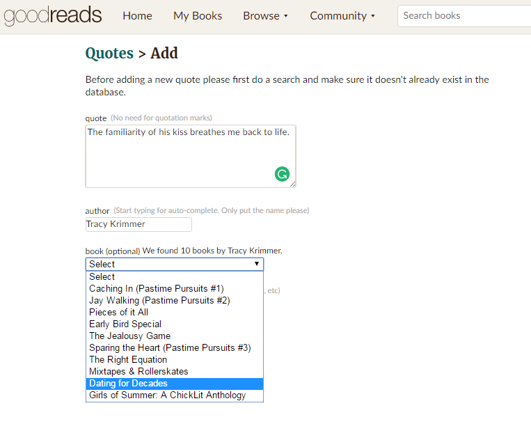 How to add a quote to Goodreads