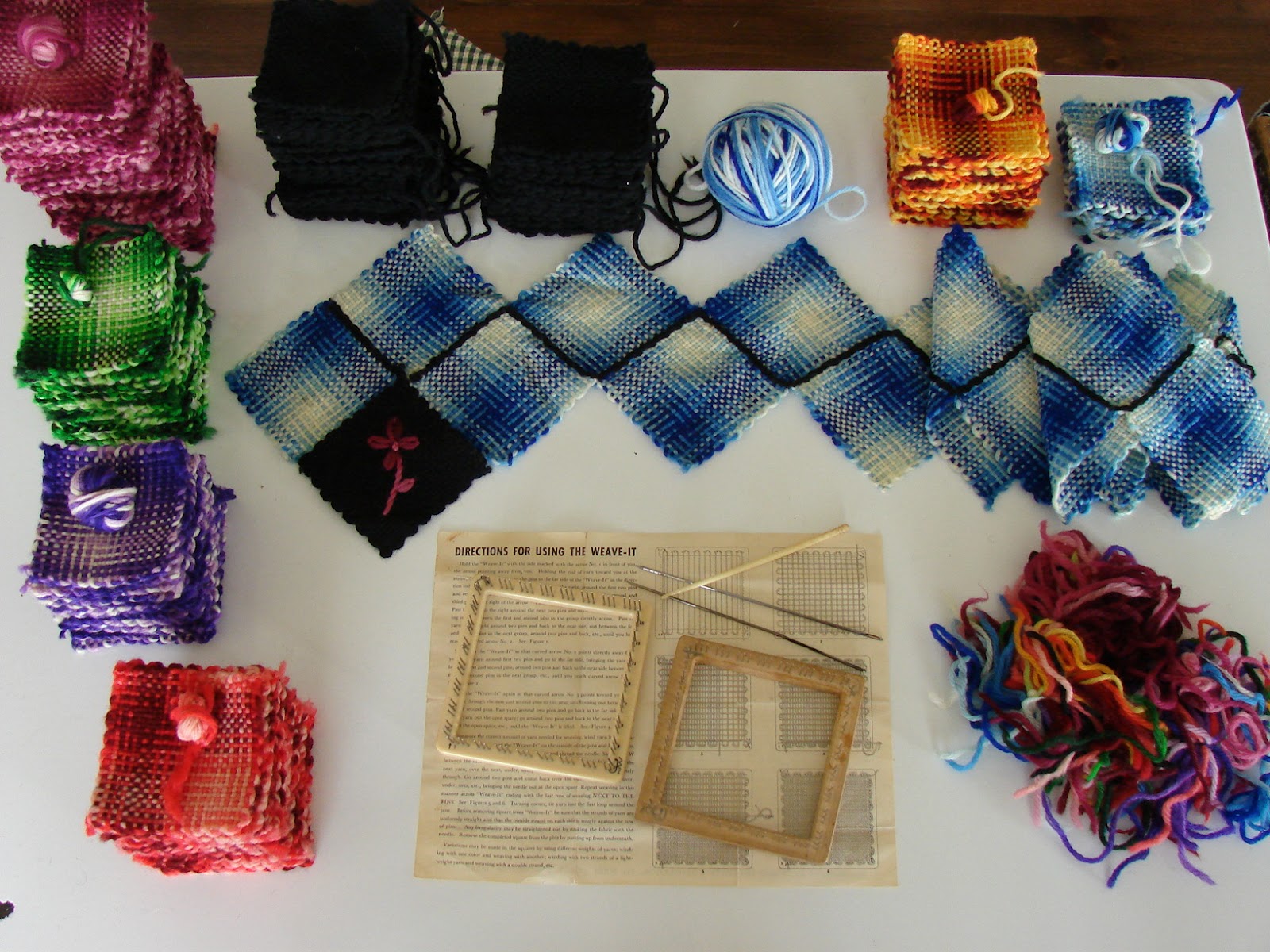 Oversize Project on a Pin Loom Book (4x4 pin loom weaving)