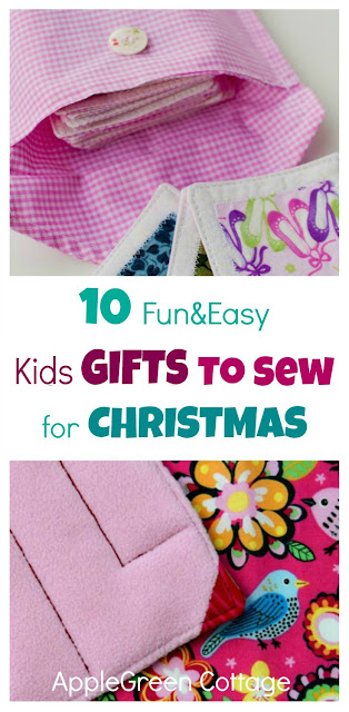 Make a perfect DIY present for kids from these 10 free tutorials and patterns for fun kid toys to sew. Beginner sewing tutorials and free sewing patterns.