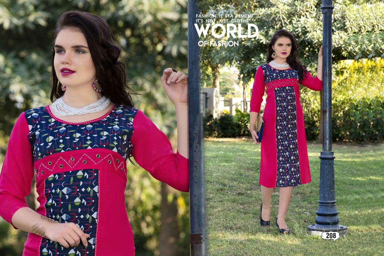 fashion biba rayon printed Daily wear kurtis