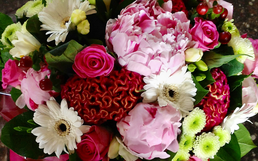 Normandy Life photo du jour pink birthday bouquet