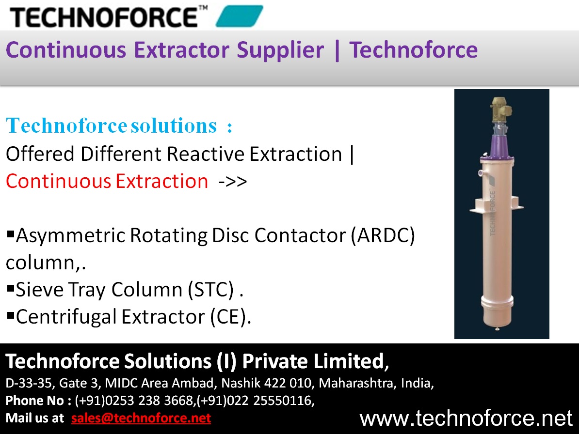 Continuous Extractor Supplier Technoforce