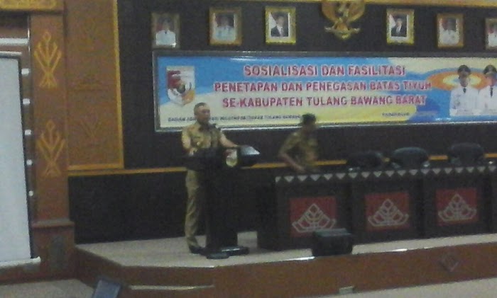 Dalam Rangka Sosialidasi Dan Fasilitasi Penetapan Dan Penegasan Pembatas Tiyuh Se- Kabupaten Tubaba