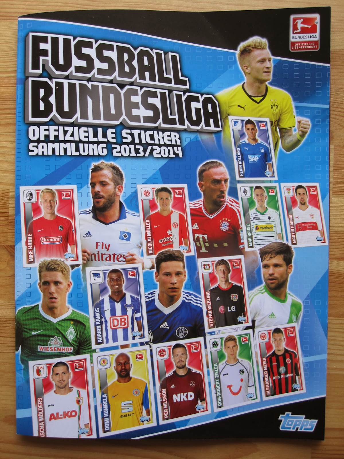 82 Eintracht Frankfurt Team Bild 2 NEU Topps Bundesliga 2013/2014 Sticker Nr 