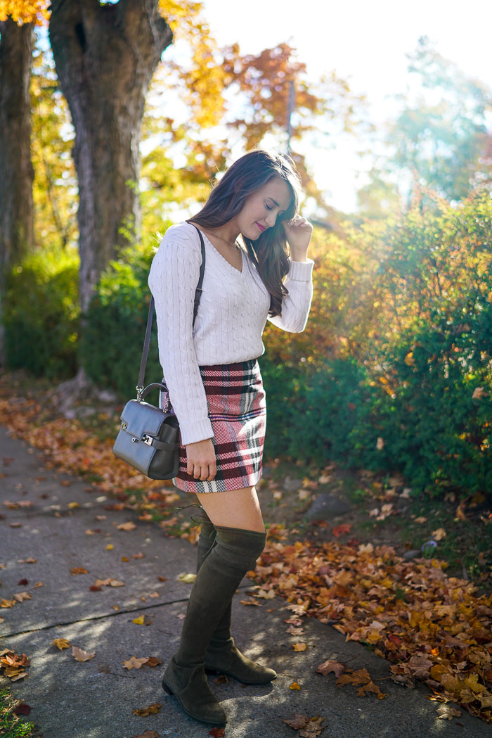 Plaid HighWaisted Skirt Connecticut Fashion and Lifestyle Blog