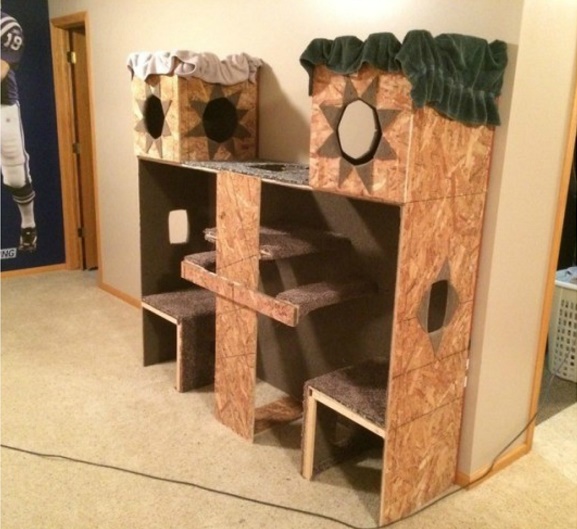 This Ultimate DIY Cat Castle is a Great Way to Keep Our Indoor Cats