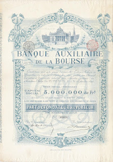 share of the Banque Auxiliaire de la Bourse
