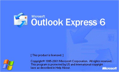 Pantalla de presentación de Outlook Express 6