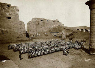 Egyptian army at Karnak in the early 20th century