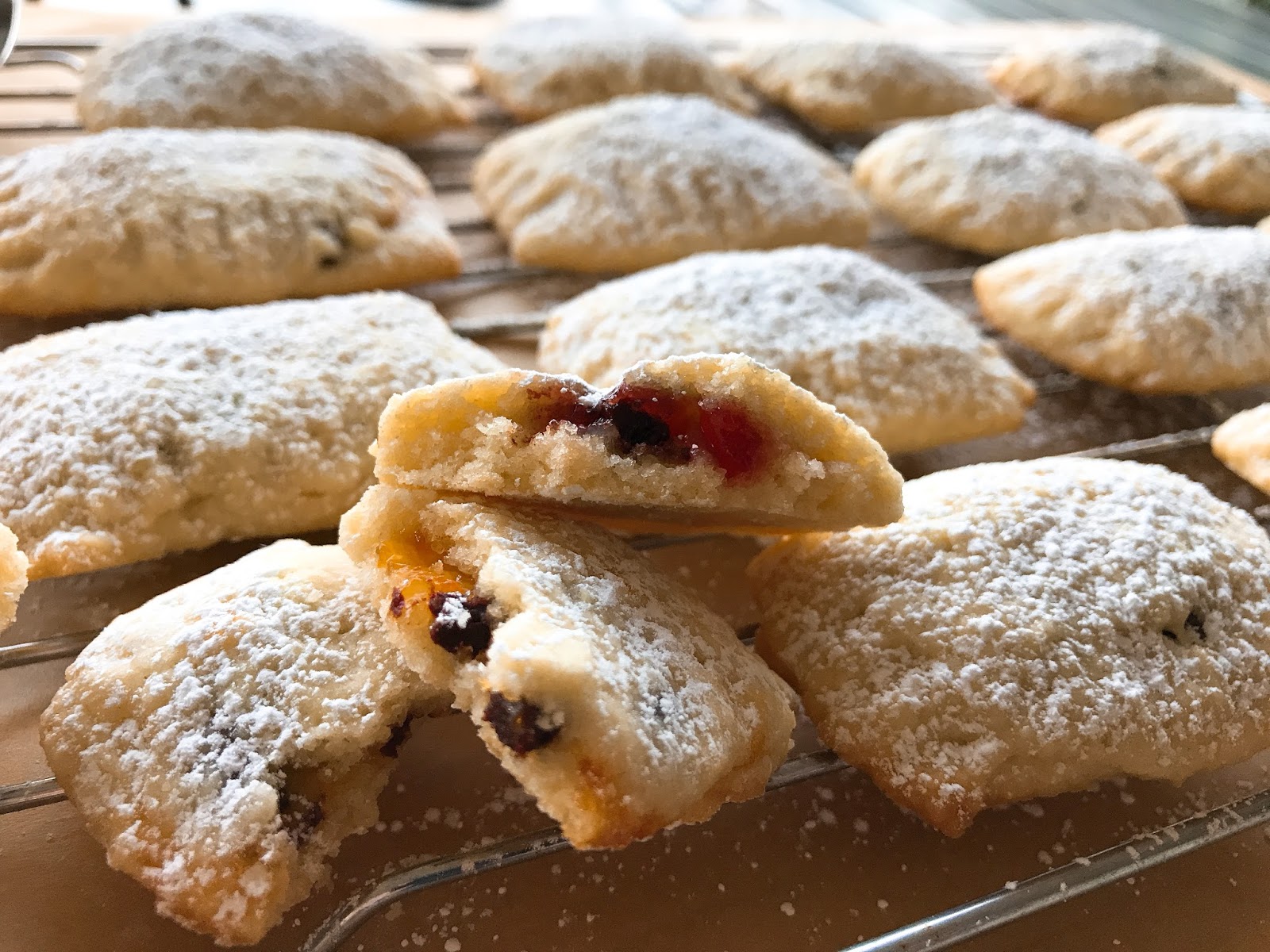Fruit and Chocolate Filled Pillow Cookies