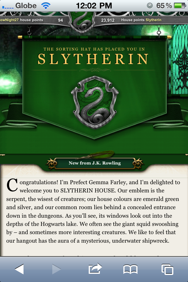 Pottermore House Quiz Answers For Slytherin House PlansandDesigns