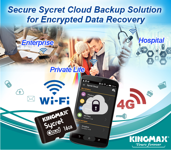 Sycret Cloud encryption card keeps Android Smartphone safe from Wi-Fi security gaps KINGMAX Sycret Cloud