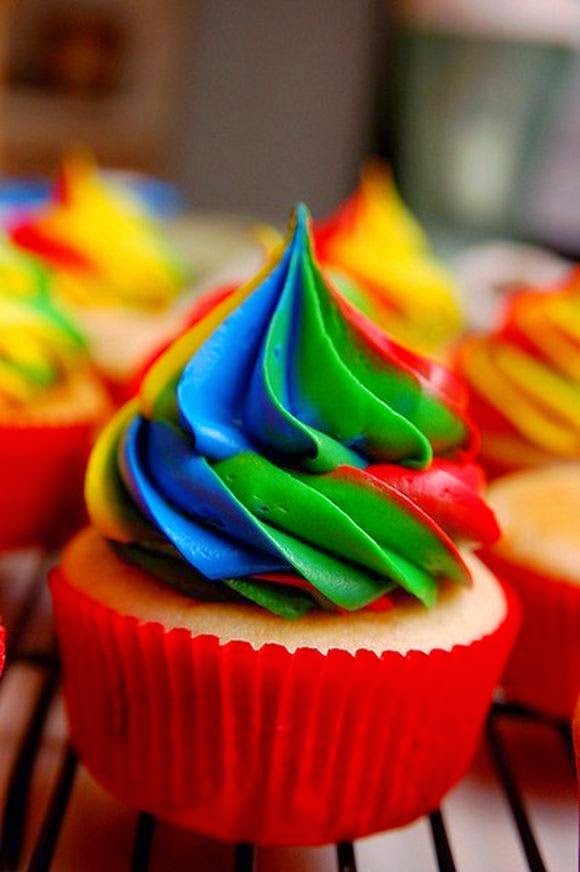 Rainbow Cupcakes Regenbogen Cupcakes — Rezepte Suchen