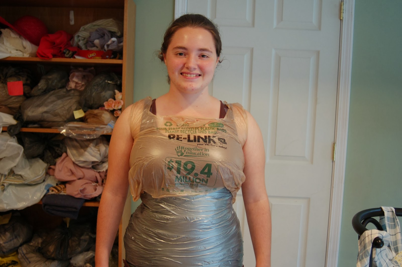 Two Teen Seamstresses Duct Tape Dress Forms